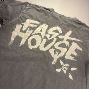 Fasthouse Graphic‎ T Shirt Gray Crew Neck Short Sleeve Casual Tee Mens